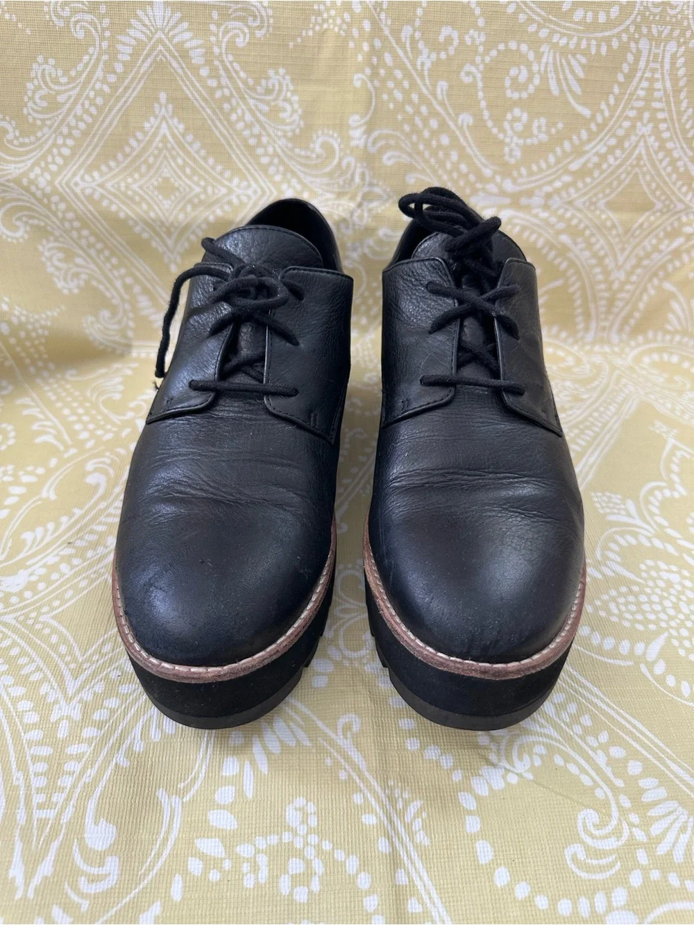 Eileen Fisher black leather
